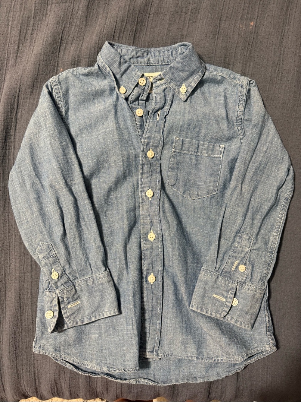Crewcuts Light Blue Chambray Button-Down Shirt